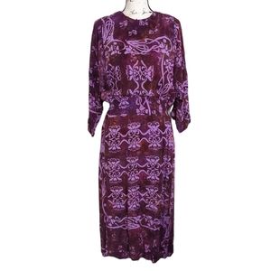 Red's Threads Vintage Rayon Dress Made in Indonesia Small